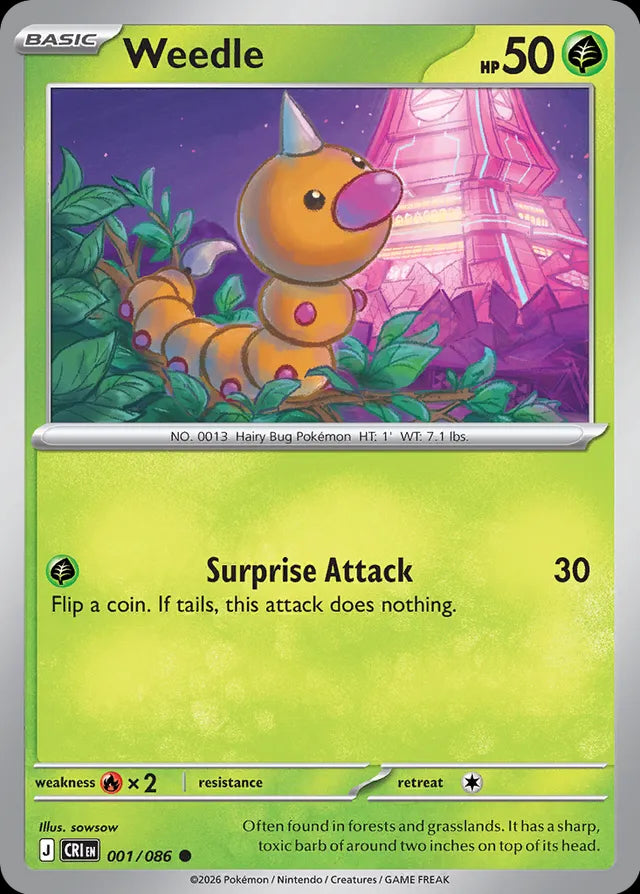 Chaos Rising Weedle #001/86